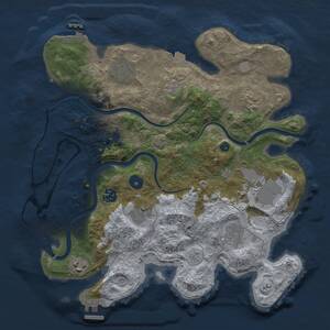 Thumbnail Rust Map: Procedural Map, Size: 3500, Seed: 1776274314, 14 Monuments