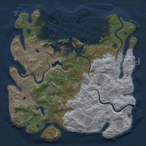 Thumbnail Rust Map: Procedural Map, Size: 4500, Seed: 536826290, 16 Monuments