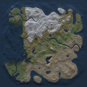Thumbnail Rust Map: Procedural Map, Size: 4500, Seed: 724195490, 17 Monuments