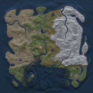 Thumbnail Rust Map: Procedural Map, Size: 4800, Seed: 1123669742, 17 Monuments