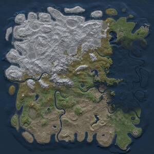 Thumbnail Rust Map: Procedural Map, Size: 5850, Seed: 274199206, 17 Monuments