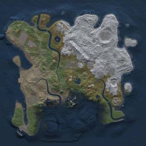 Thumbnail Rust Map: Procedural Map, Size: 3600, Seed: 973422965, 14 Monuments