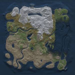 Thumbnail Rust Map: Procedural Map, Size: 4000, Seed: 669684332, 16 Monuments