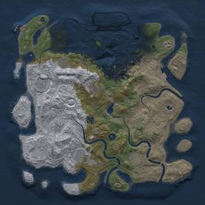 Thumbnail Rust Map: Procedural Map, Size: 4250, Seed: 864707561, 14 Monuments