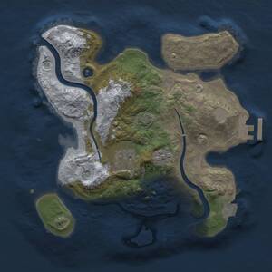 Thumbnail Rust Map: Procedural Map, Size: 2500, Seed: 1766513955, 6 Monuments