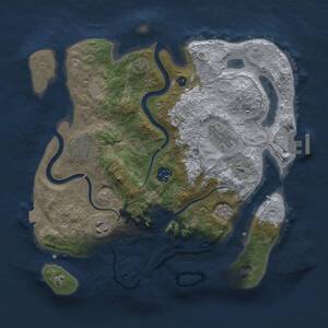 Thumbnail Rust Map: Procedural Map, Size: 3250, Seed: 1129290902, 10 Monuments