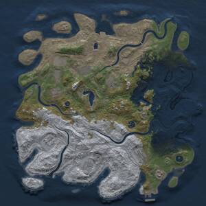 Thumbnail Rust Map: Procedural Map, Size: 4250, Seed: 231604889, 16 Monuments