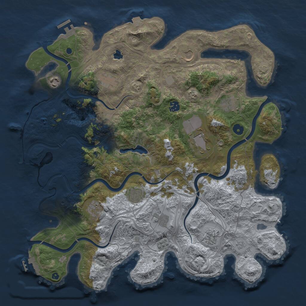 Rust Map: Procedural Map, Size: 4250, Seed: 88312341, 17 Monuments