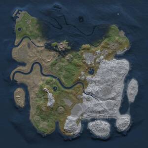 Thumbnail Rust Map: Procedural Map, Size: 3500, Seed: 361408139, 14 Monuments