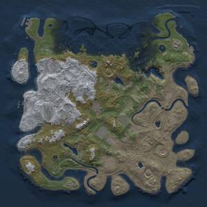 Thumbnail Rust Map: Procedural Map, Size: 4500, Seed: 336220329, 16 Monuments