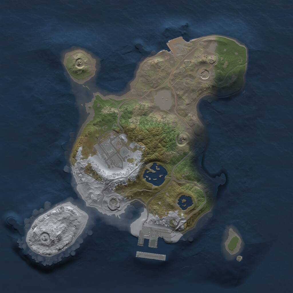 Rust Map: Procedural Map, Size: 2000, Seed: 106749965, 5 Monuments