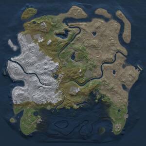 Thumbnail Rust Map: Procedural Map, Size: 4500, Seed: 481612029, 17 Monuments