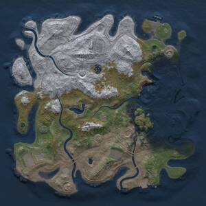 Thumbnail Rust Map: Procedural Map, Size: 4250, Seed: 1856184962, 13 Monuments
