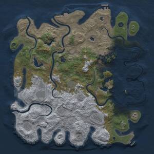 Thumbnail Rust Map: Procedural Map, Size: 4500, Seed: 654684165, 16 Monuments