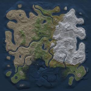 Thumbnail Rust Map: Procedural Map, Size: 4500, Seed: 388494027, 16 Monuments