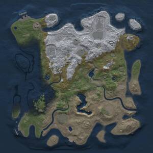 Thumbnail Rust Map: Procedural Map, Size: 4000, Seed: 1920254689, 15 Monuments