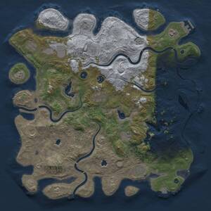 Thumbnail Rust Map: Procedural Map, Size: 4500, Seed: 955963159, 17 Monuments