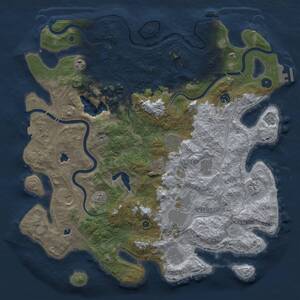 Thumbnail Rust Map: Procedural Map, Size: 4500, Seed: 29447583, 16 Monuments