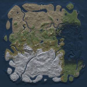 Thumbnail Rust Map: Procedural Map, Size: 5880, Seed: 51682426, 17 Monuments