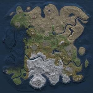 Thumbnail Rust Map: Procedural Map, Size: 4200, Seed: 11411739, 16 Monuments