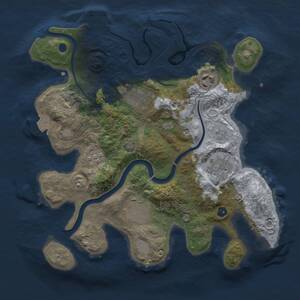 Thumbnail Rust Map: Procedural Map, Size: 3000, Seed: 1335621989, 10 Monuments