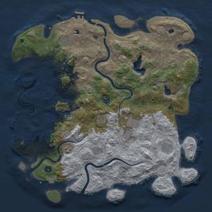 Thumbnail Rust Map: Procedural Map, Size: 4500, Seed: 987586435, 16 Monuments