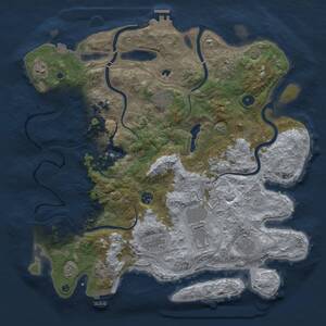 Thumbnail Rust Map: Procedural Map, Size: 4250, Seed: 1289664241, 14 Monuments