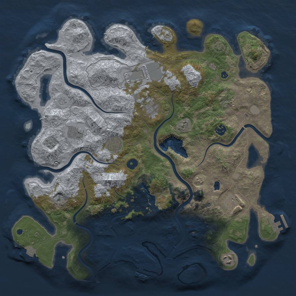 Rust Map: Procedural Map, Size: 4200, Seed: 284516, 15 Monuments