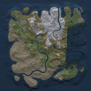 Thumbnail Rust Map: Procedural Map, Size: 3750, Seed: 1525392031, 15 Monuments