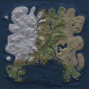 Thumbnail Rust Map: Procedural Map, Size: 4500, Seed: 1668764092, 17 Monuments
