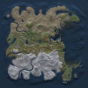 Thumbnail Rust Map: Procedural Map, Size: 4250, Seed: 380534528, 15 Monuments