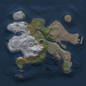 Thumbnail Rust Map: Procedural Map, Size: 2500, Seed: 377565572, 7 Monuments