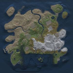 Thumbnail Rust Map: Procedural Map, Size: 3500, Seed: 648277, 15 Monuments