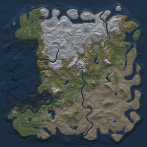 Thumbnail Rust Map: Procedural Map, Size: 6000, Seed: 1092500575, 17 Monuments