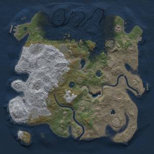 Thumbnail Rust Map: Procedural Map, Size: 4000, Seed: 45621, 16 Monuments