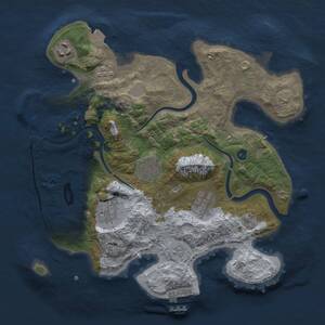 Thumbnail Rust Map: Procedural Map, Size: 3000, Seed: 47393894, 11 Monuments