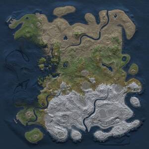 Thumbnail Rust Map: Procedural Map, Size: 4500, Seed: 1964921013, 16 Monuments