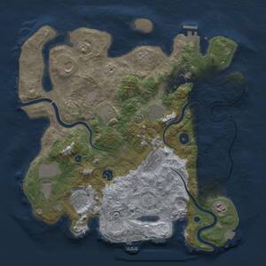 Thumbnail Rust Map: Procedural Map, Size: 3750, Seed: 626291213, 16 Monuments