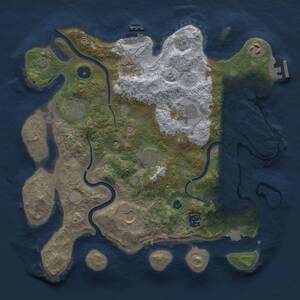Thumbnail Rust Map: Procedural Map, Size: 3500, Seed: 67551833, 13 Monuments