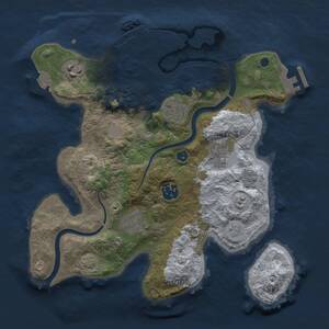Thumbnail Rust Map: Procedural Map, Size: 3000, Seed: 3288391, 12 Monuments