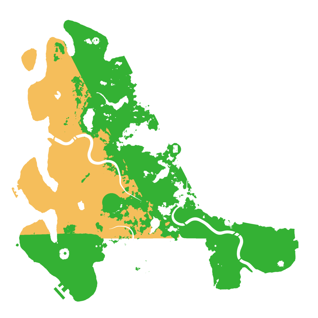 Biome Rust Map: Procedural Map, Size: 4500, Seed: 109912351