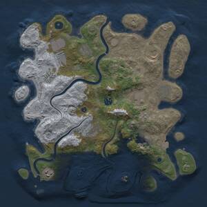 Thumbnail Rust Map: Procedural Map, Size: 3750, Seed: 203314213, 15 Monuments