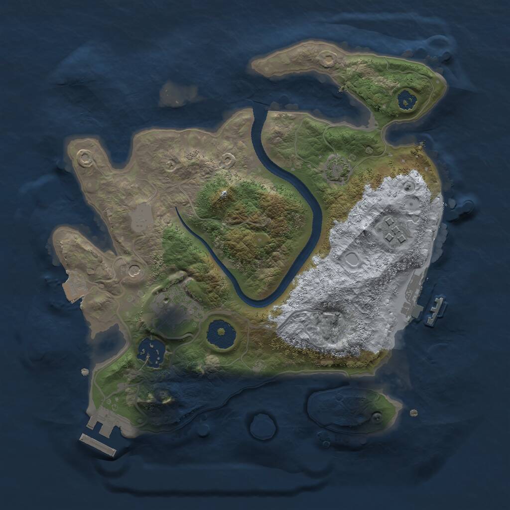 Rust Map: Procedural Map, Size: 2700, Seed: 787446671, 8 Monuments