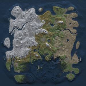 Thumbnail Rust Map: Procedural Map, Size: 4500, Seed: 1555051332, 16 Monuments