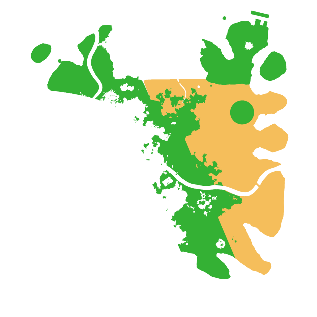 Biome Rust Map: Procedural Map, Size: 3500, Seed: 541355844