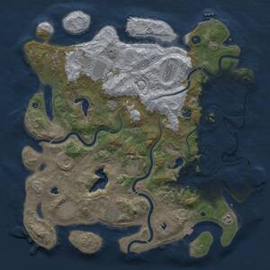 Thumbnail Rust Map: Procedural Map, Size: 4500, Seed: 307926163, 16 Monuments