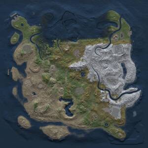 Thumbnail Rust Map: Procedural Map, Size: 4250, Seed: 615789964, 17 Monuments