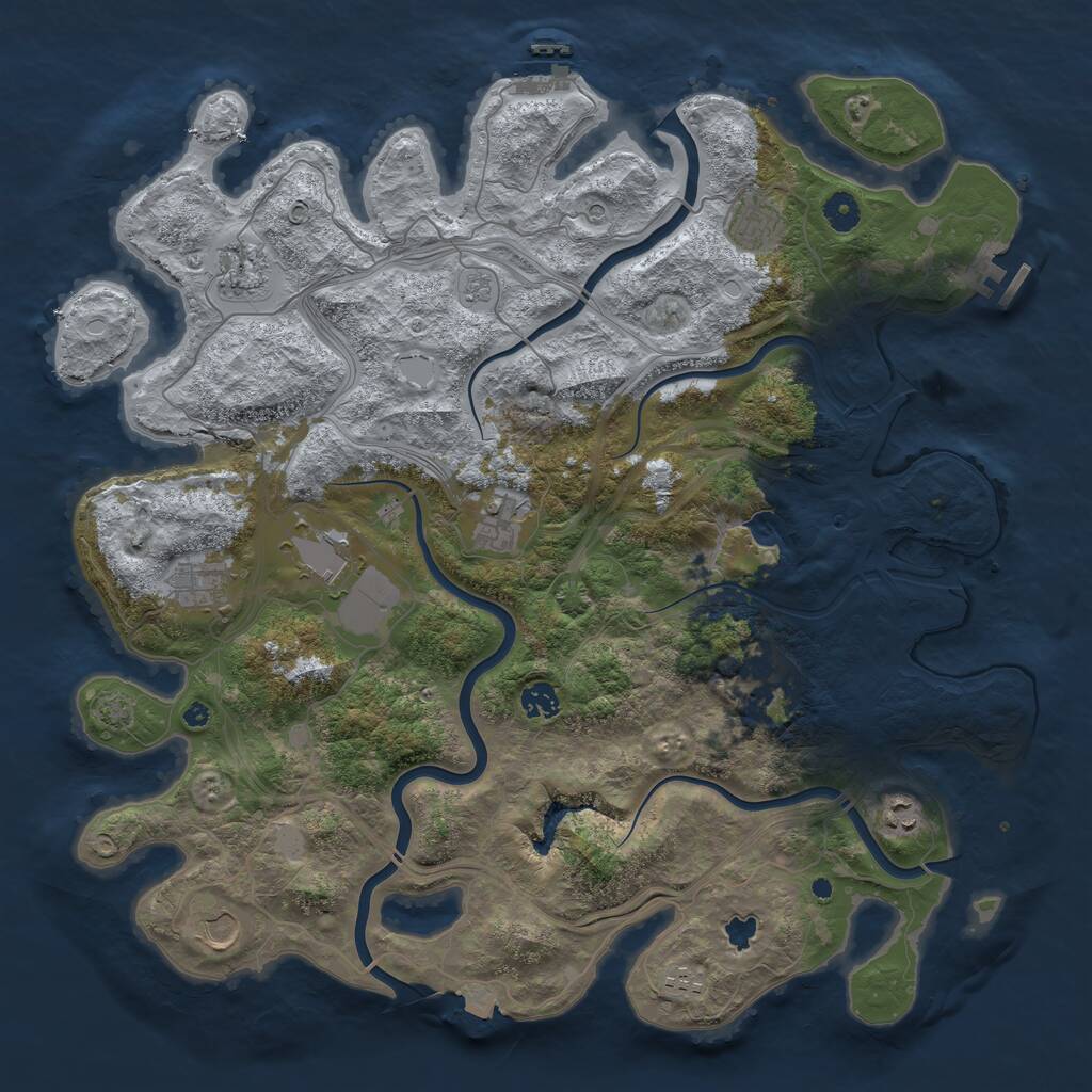 Rust Map: Procedural Map, Size: 4400, Seed: 202603061, 16 Monuments