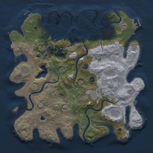Thumbnail Rust Map: Procedural Map, Size: 4250, Seed: 383022681, 16 Monuments