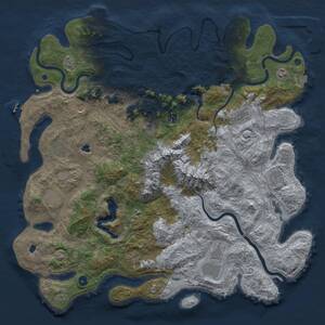 Thumbnail Rust Map: Procedural Map, Size: 5000, Seed: 765989463, 17 Monuments